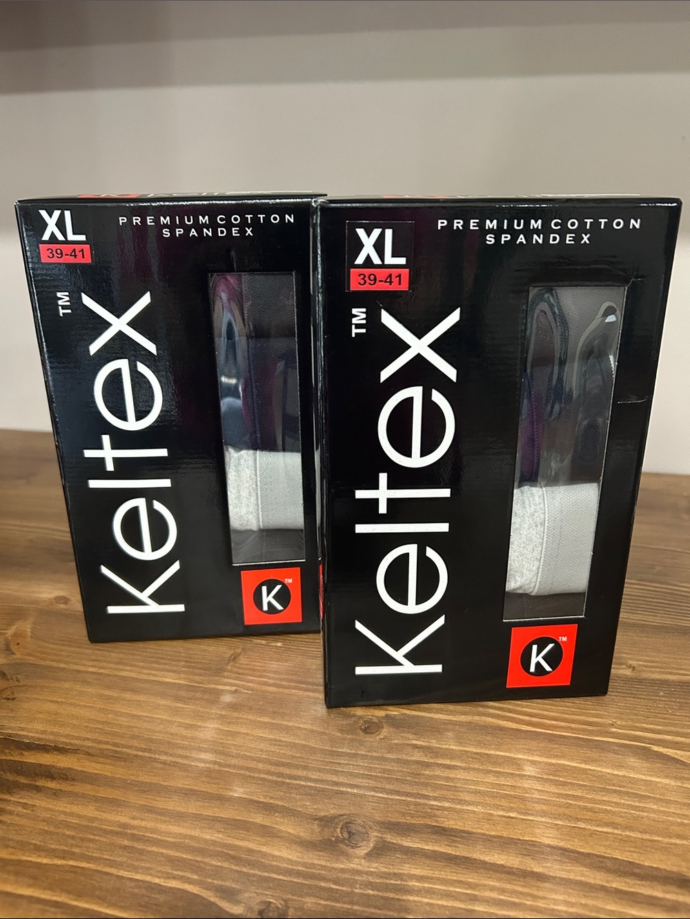 Keltex XL (39-41) Men's Premium Cotton Spandex Boxer Briefs - NIB 8 pair